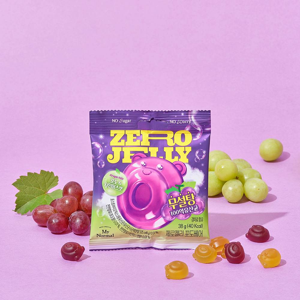 [마이노멀] 제로젤리 포도베어 38gX8개입